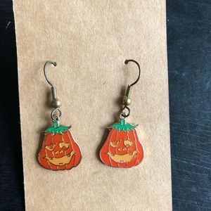 Vintage pumpkin earrings